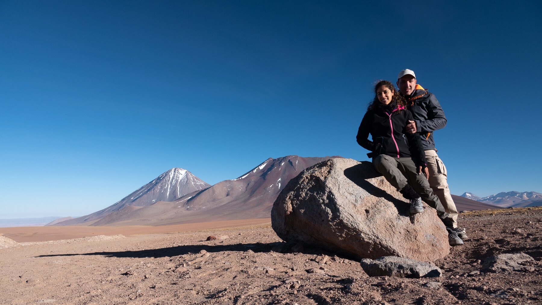 Andreia and José together in the mountains