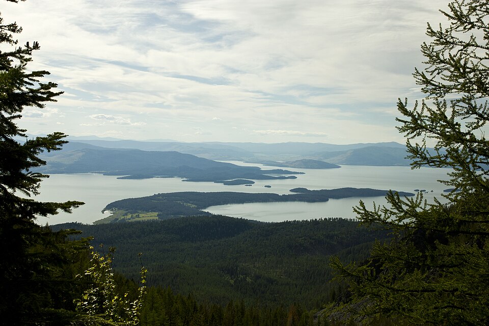 Flathead Lake with Wild Horse Island in the distance, Montana